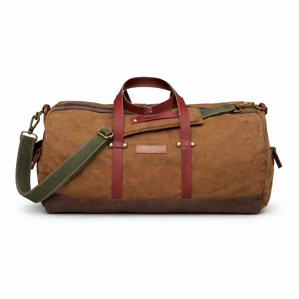 Brown Unisex Travel Duffle Bag for Adventures